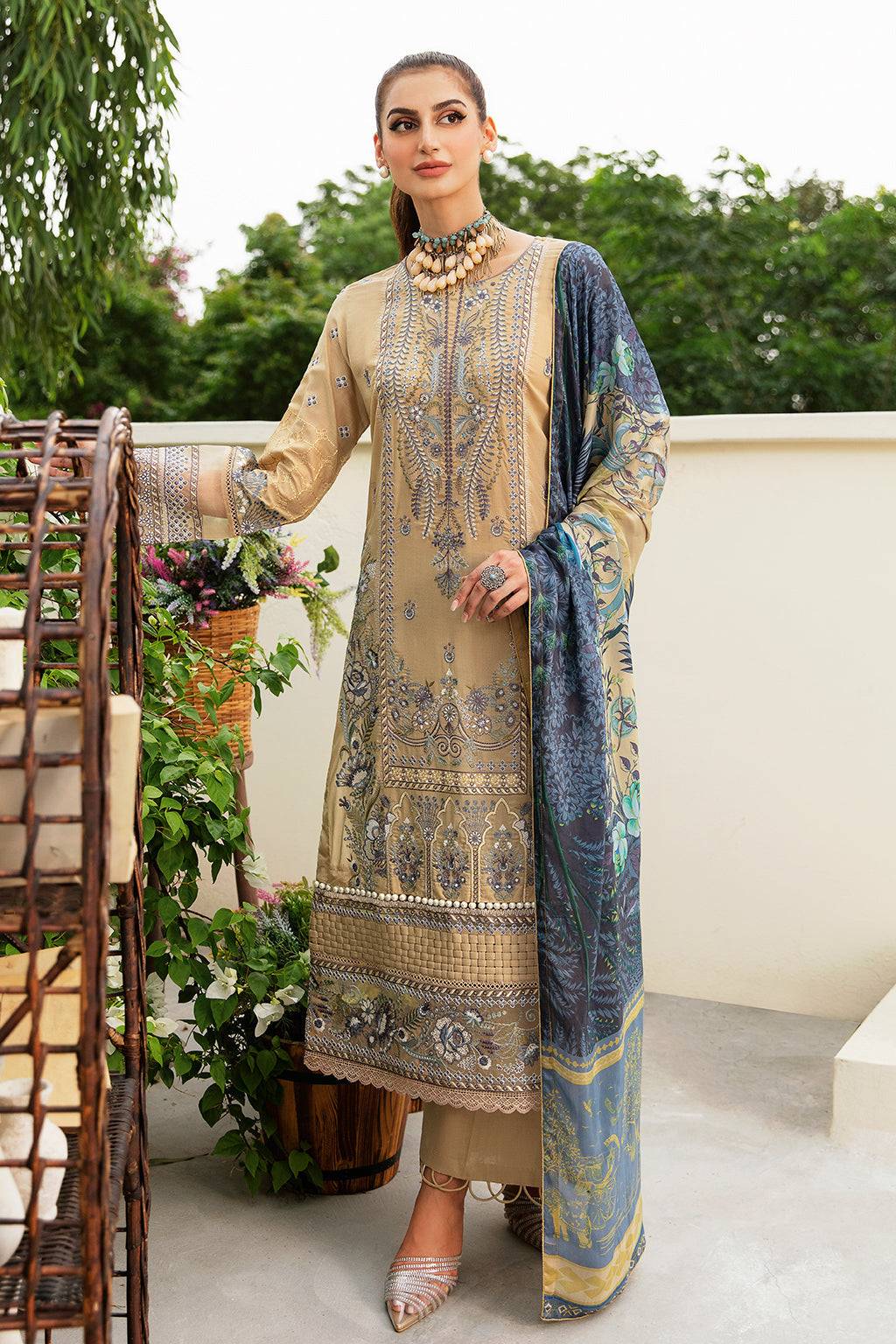 Ramsha | Riwayat Lawn Collection| Y-802 - Pakistani Designer Dress - by Ramsha | Type: Luxury - 100% Original at Saira Sultan
