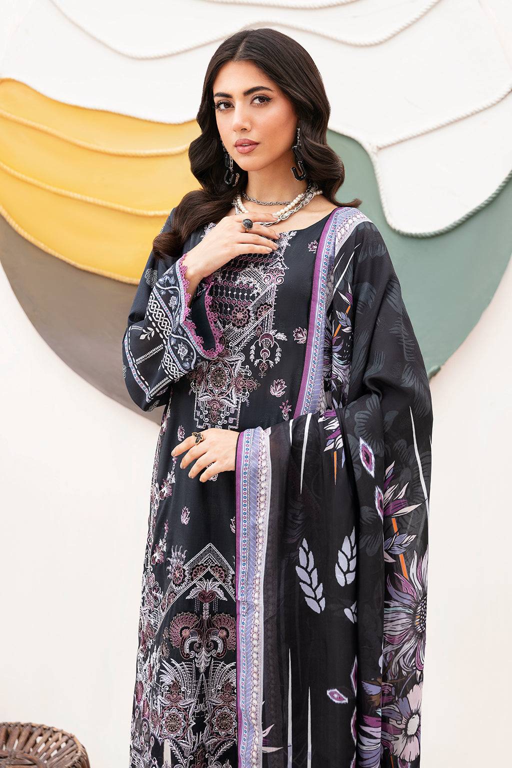 Ramsha | Mashaal Luxury Lawn | L-1102 - Pakistani Designer Dress - by Ramsha | Type: Luxury - 100% Original at Saira Sultan