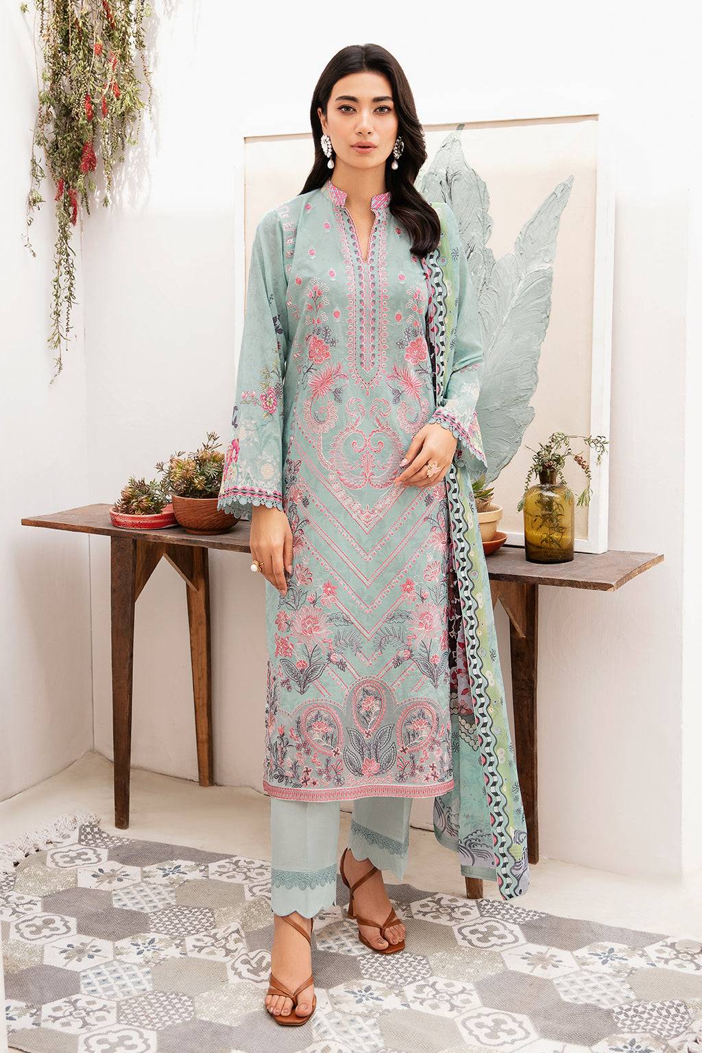 Ramsha | Mashaal Luxury Lawn | L-1110 - Pakistani Designer Dress - by Ramsha | Type: Luxury - 100% Original at Saira Sultan