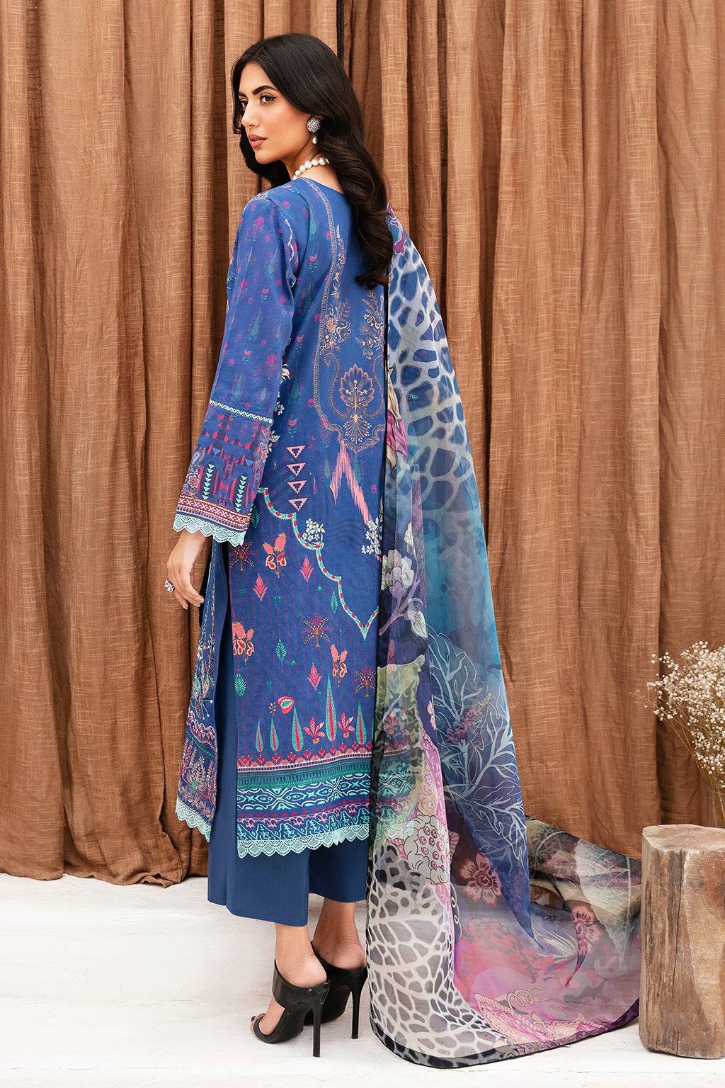 Ramsha | Mashaal Luxury Lawn | L-1112 - Pakistani Designer Dress - by Ramsha | Type: Luxury - 100% Original at Saira Sultan