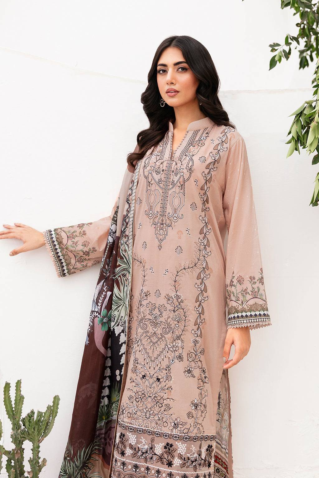Ramsha | Mashaal Luxury Lawn | L-1106 - Pakistani Designer Dress - by Ramsha | Type: Luxury - 100% Original at Saira Sultan