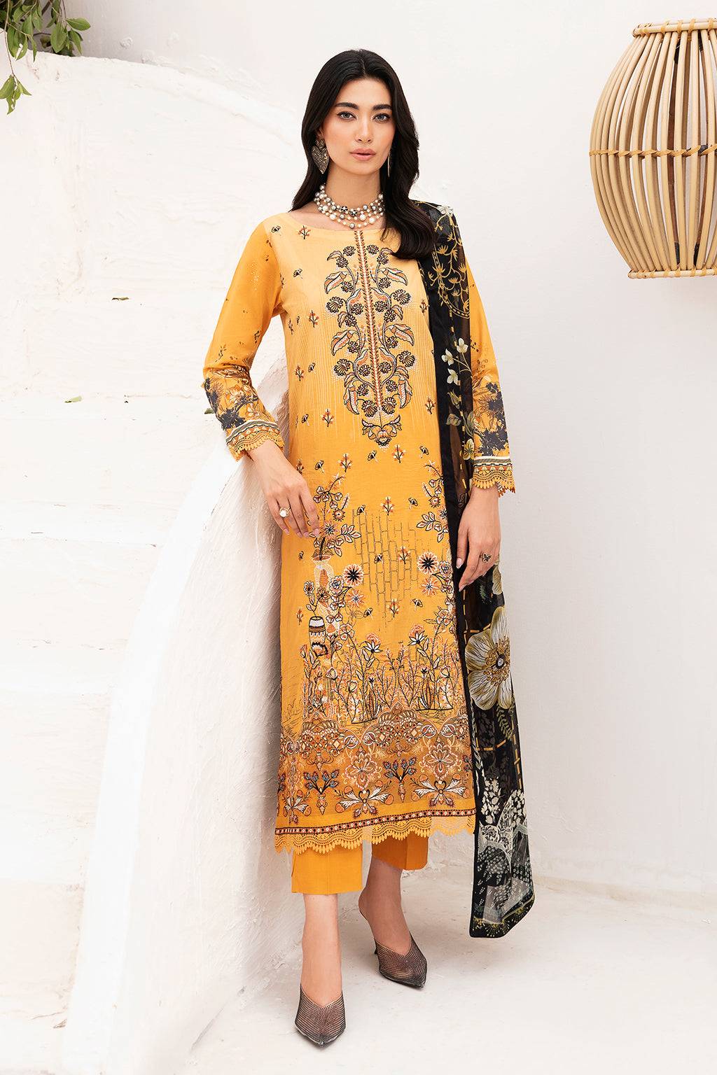 Ramsha | Mashaal Luxury Lawn | L-1111 - Pakistani Designer Dress - by Ramsha | Type: Luxury - 100% Original at Saira Sultan