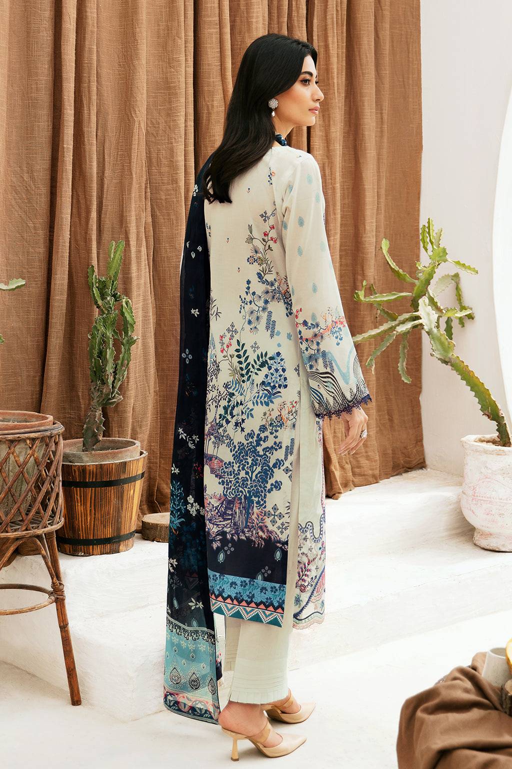 Ramsha | Mashaal Luxury Lawn | L-1107 - Pakistani Designer Dress - by Ramsha | Type: Luxury - 100% Original at Saira Sultan