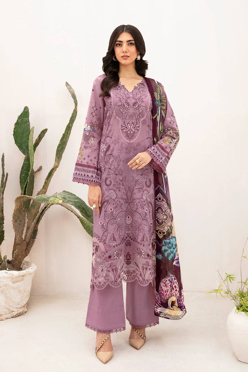 Ramsha | Mashaal Luxury Lawn | L-1103 - Pakistani Designer Dress - by Ramsha | Type: Luxury - 100% Original at Saira Sultan