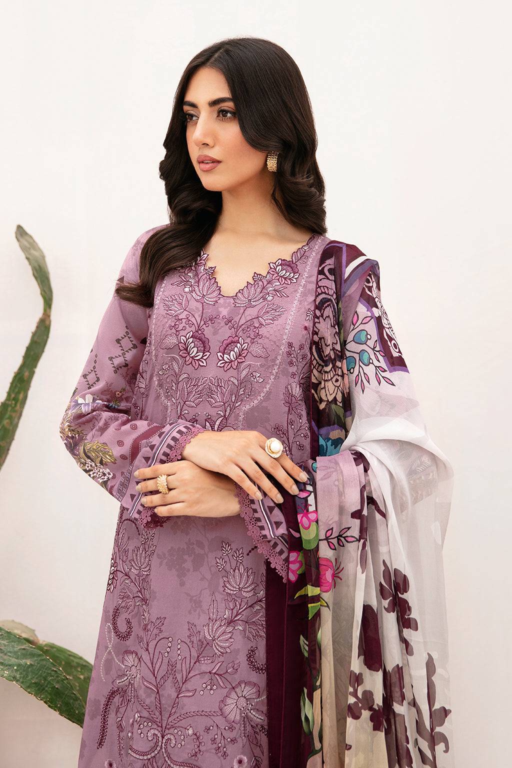 Ramsha | Mashaal Luxury Lawn | L-1103 - Pakistani Designer Dress - by Ramsha | Type: Luxury - 100% Original at Saira Sultan