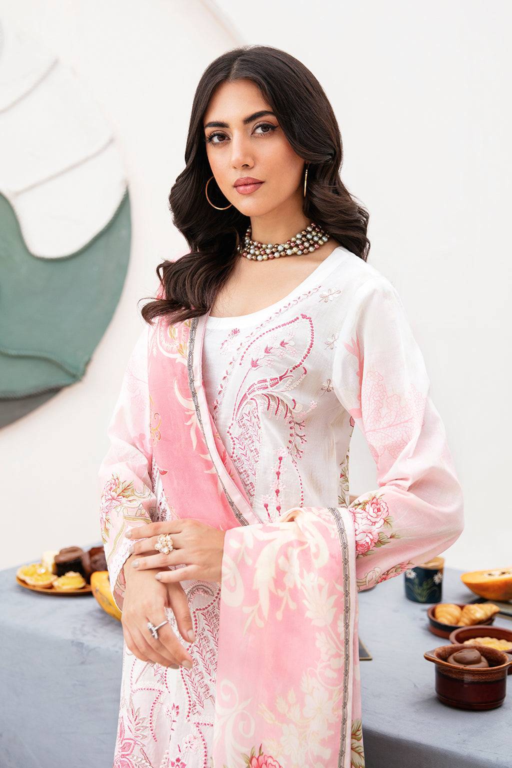 Ramsha | Mashaal Luxury Lawn | L-1104 - Pakistani Designer Dress - by Ramsha | Type: Luxury - 100% Original at Saira Sultan