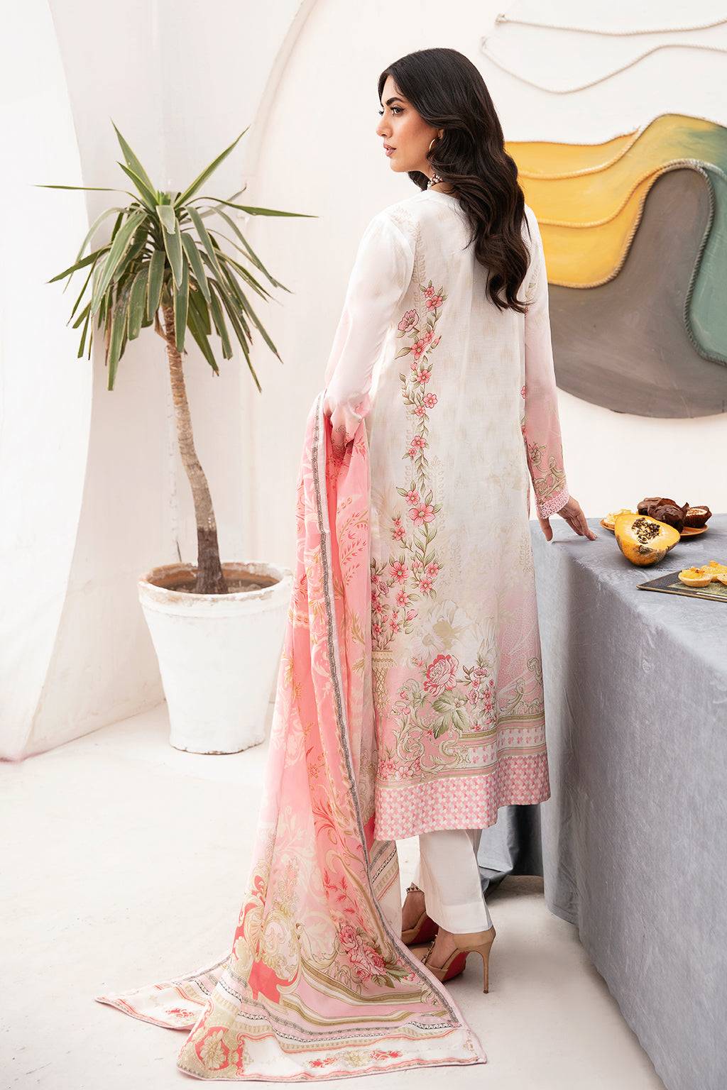 Ramsha | Mashaal Luxury Lawn | L-1104 - Pakistani Designer Dress - by Ramsha | Type: Luxury - 100% Original at Saira Sultan