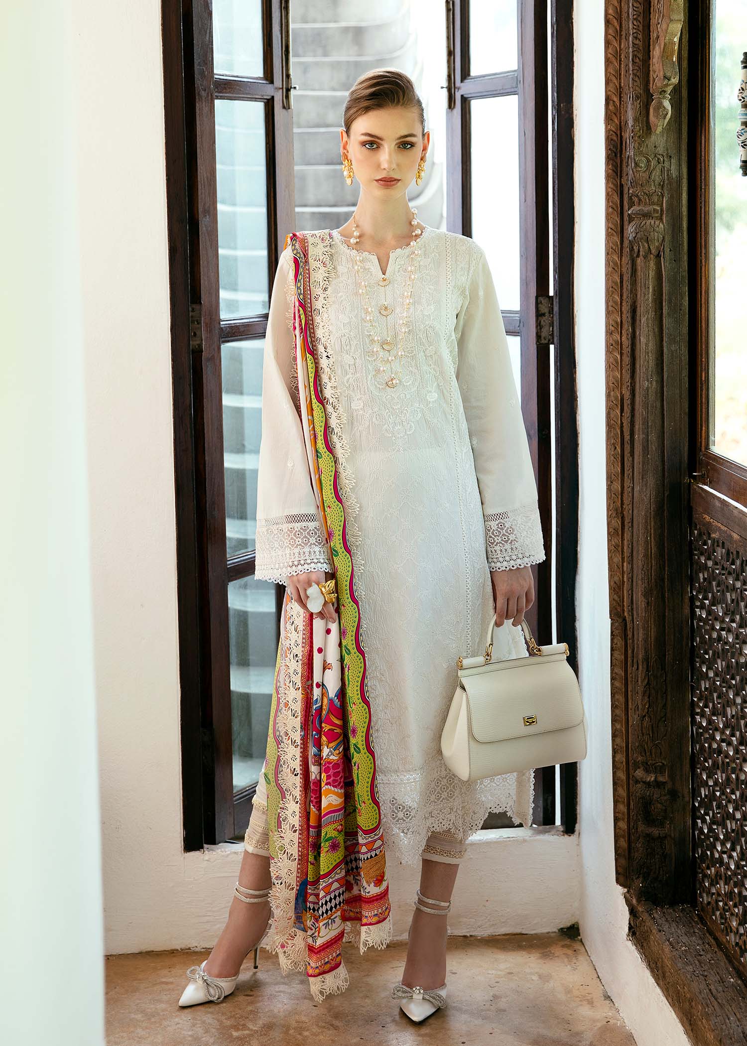 kanwal Malik | Mayal Luxury Lawn | Cerise - Pakistani Designer Dress - by Kanwal Malik | Type: Luxury - 100% Original at Saira Sultan