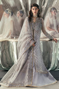 Afrozeh | Wild Flower Bloom Luxury Formals | Leona L Long Open Shirt with Sharara