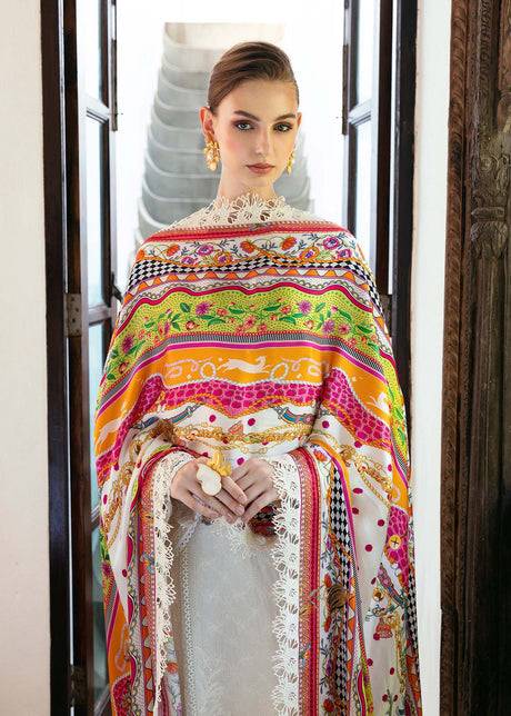 kanwal Malik | Mayal Luxury Lawn | Cerise - Pakistani Designer Dress - by Kanwal Malik | Type: Luxury - 100% Original at Saira Sultan