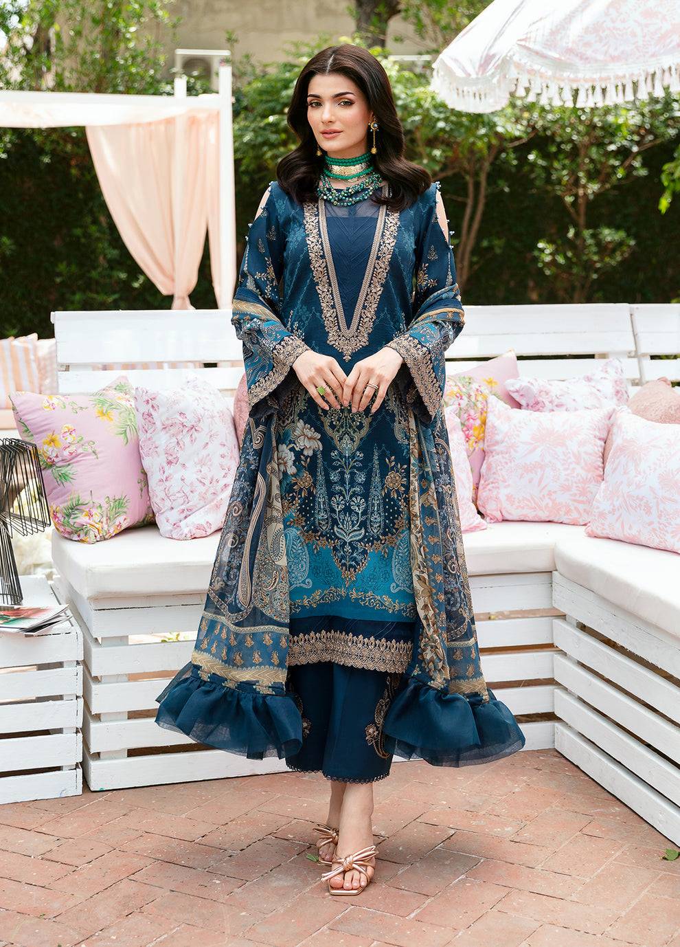 Gulaal | Summer Glow Lawn 24 | SYLVIYA (GL-L-24V3-01) - Pakistani Designer Dress - by Gulaal | Type: Luxury - 100% Original at Saira Sultan