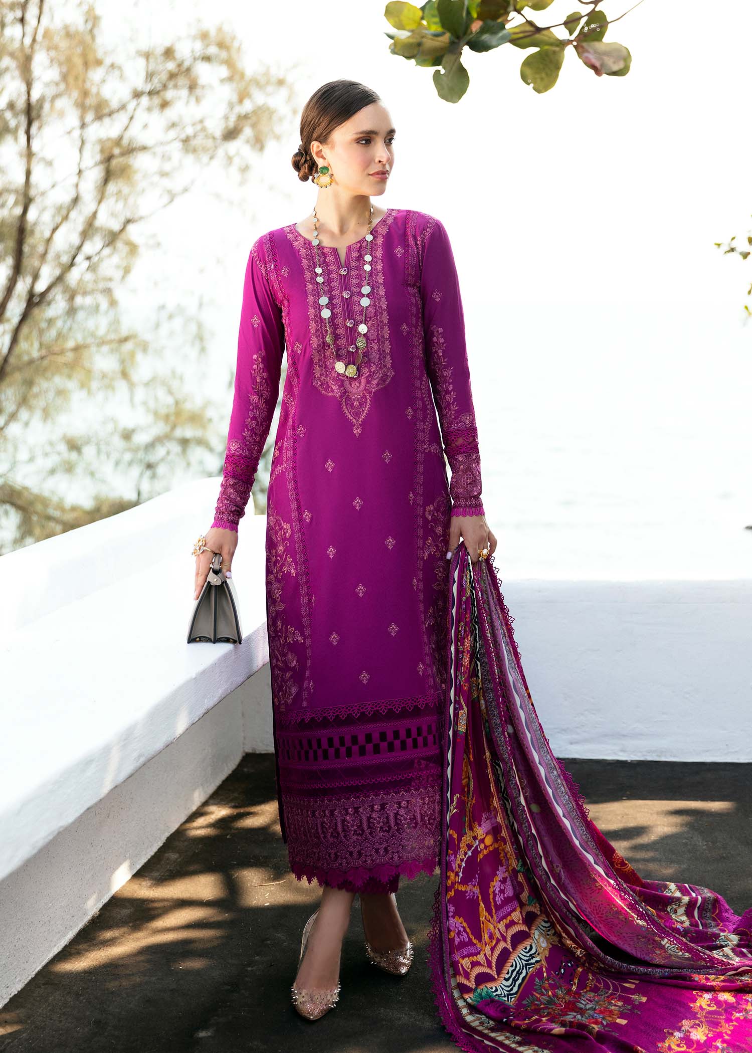 kanwal Malik | Mayal Luxury Lawn | Samar - Pakistani Designer Dress - by Kanwal Malik | Type: Luxury - 100% Original at Saira Sultan