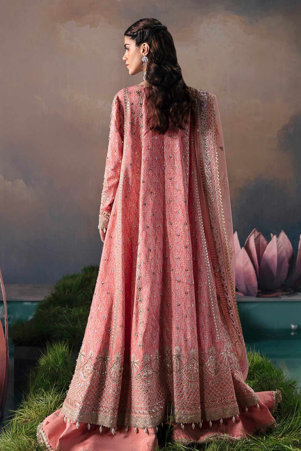 Afrozeh | Wild Flower Bloom Luxury Formals | Alana XS Long Open Gown