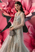 Afrozeh | Wild Flower Bloom Luxury Formals | Paola L Long Open Shirt with Sharara
