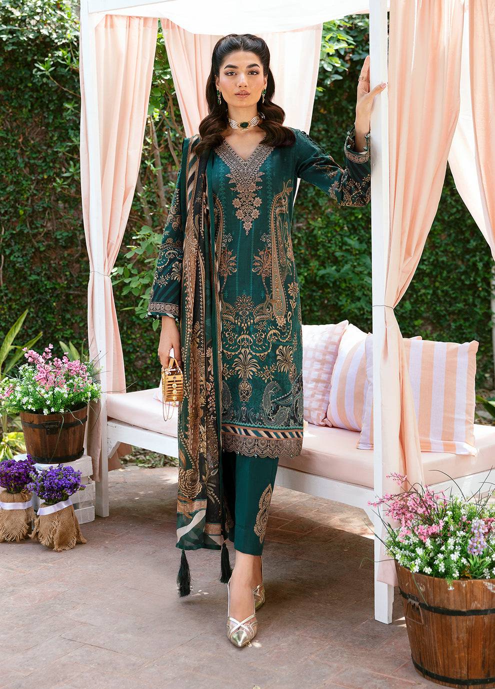 Gulaal | Summer Glow Lawn 24 | EMMELINE (GL-L-24V3-08) - Pakistani Designer Dress - by Gulaal | Type: Luxury - 100% Original at Saira Sultan