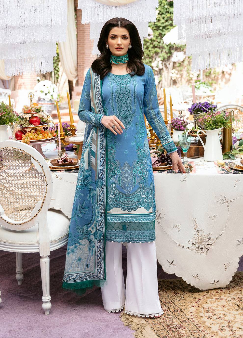 Gulaal | Summer Glow Lawn 24 | ELAINE (GL-L-24V3-07) - Pakistani Designer Dress - by Gulaal | Type: Luxury - 100% Original at Saira Sultan