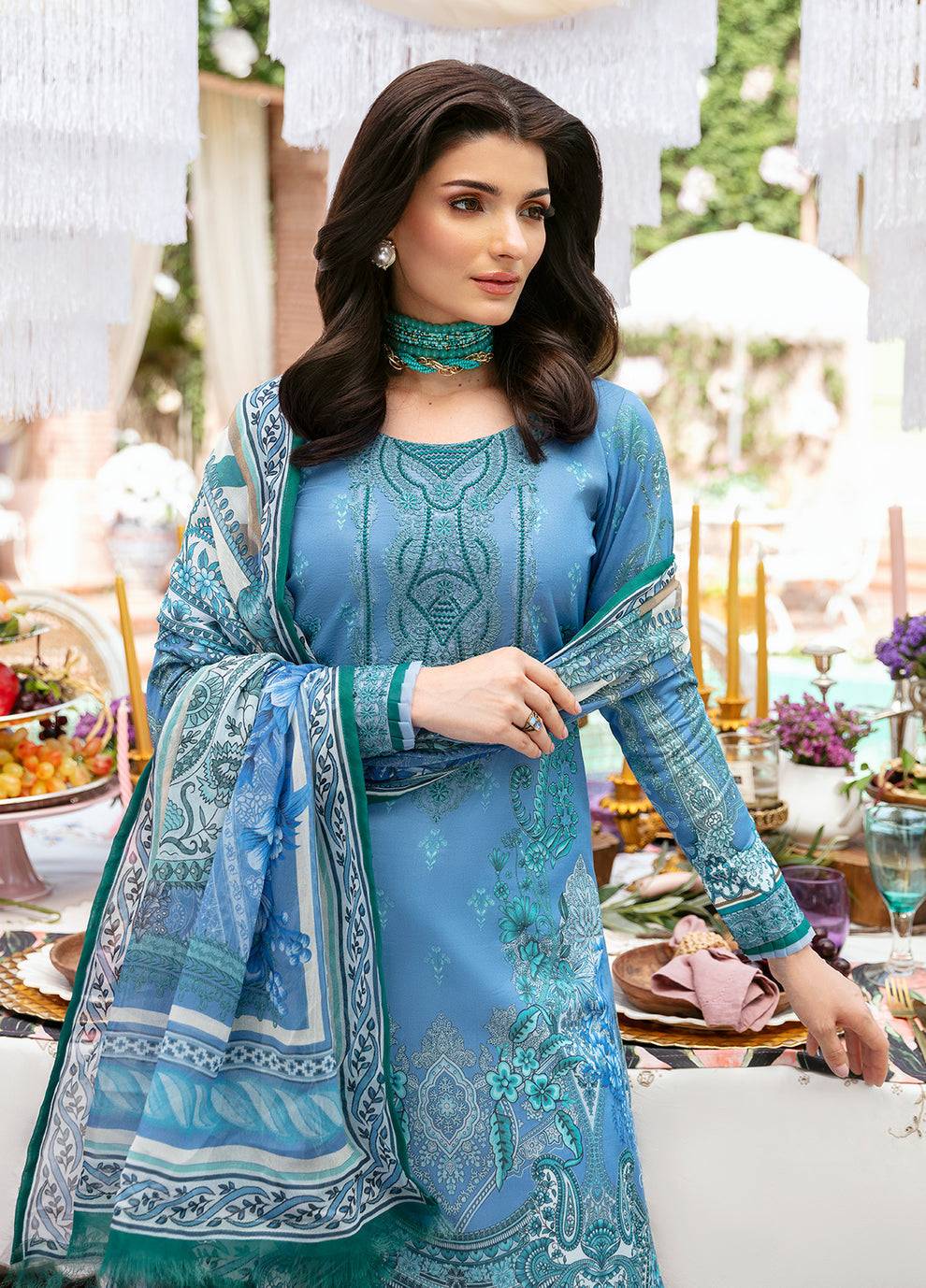 Gulaal | Summer Glow Lawn 24 | ELAINE (GL-L-24V3-07) - Pakistani Designer Dress - by Gulaal | Type: Luxury - 100% Original at Saira Sultan