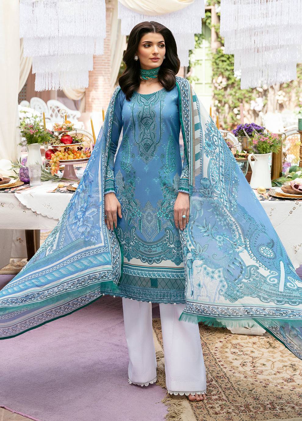 Gulaal | Summer Glow Lawn 24 | ELAINE (GL-L-24V3-07) - Pakistani Designer Dress - by Gulaal | Type: Luxury - 100% Original at Saira Sultan