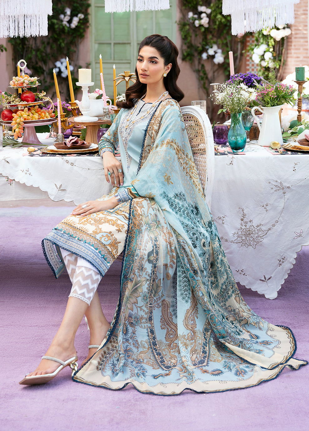 Gulaal | Summer Glow Lawn 24 | AMAYRAH (GL-L-24V3-02) - Pakistani Designer Dress - by Gulaal | Type: Luxury - 100% Original at Saira Sultan