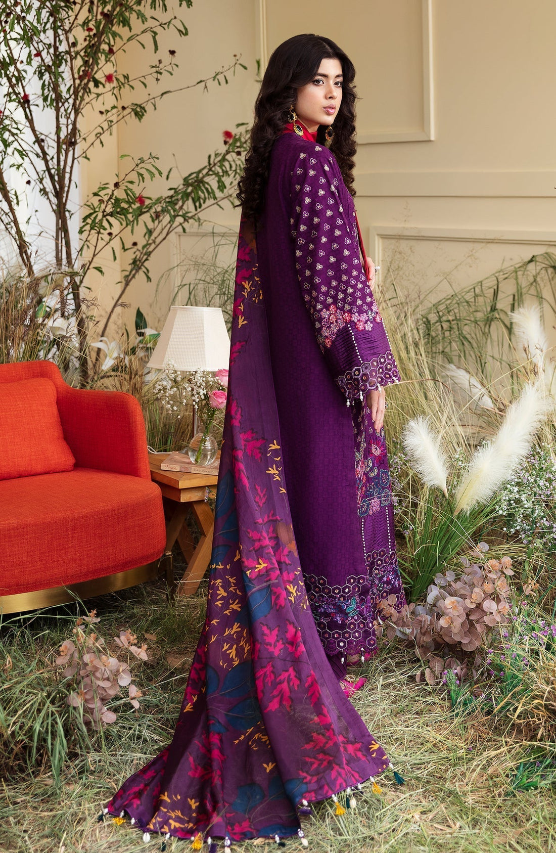 Zevk | Flora Festive Lawn | FUCHSIA XS