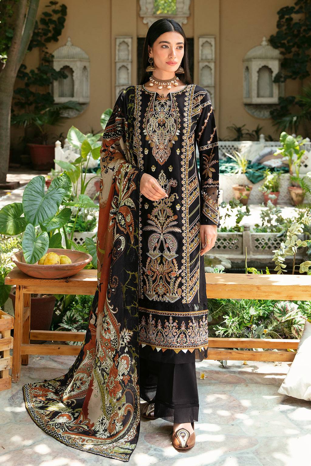 Ramsha | Mashaal Luxury Lawn | L-805 - Pakistani Designer Dress - by Ramsha | Type: Luxury - 100% Original at Saira Sultan