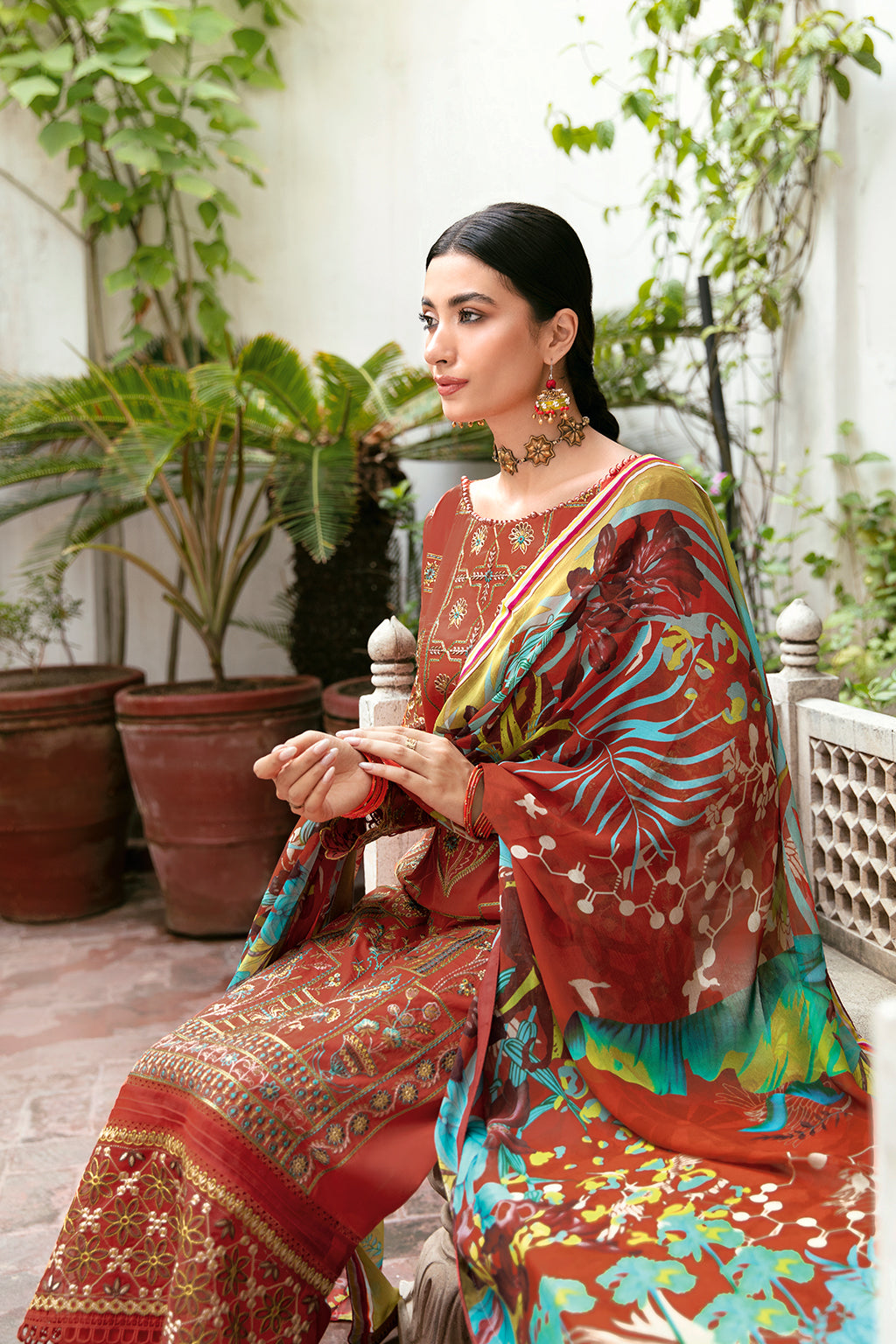 Ramsha | Mashaal Luxury Lawn | L-810 - Pakistani Designer Dress - by Ramsha | Type: Luxury - 100% Original at Saira Sultan