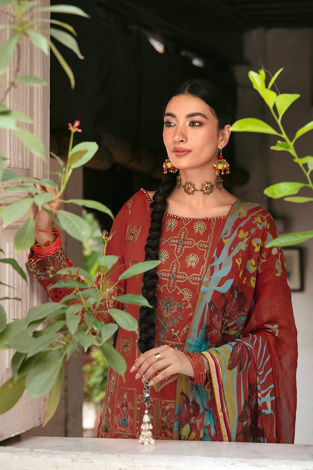 Ramsha | Mashaal Luxury Lawn | L-810 - Pakistani Designer Dress - by Ramsha | Type: Luxury - 100% Original at Saira Sultan