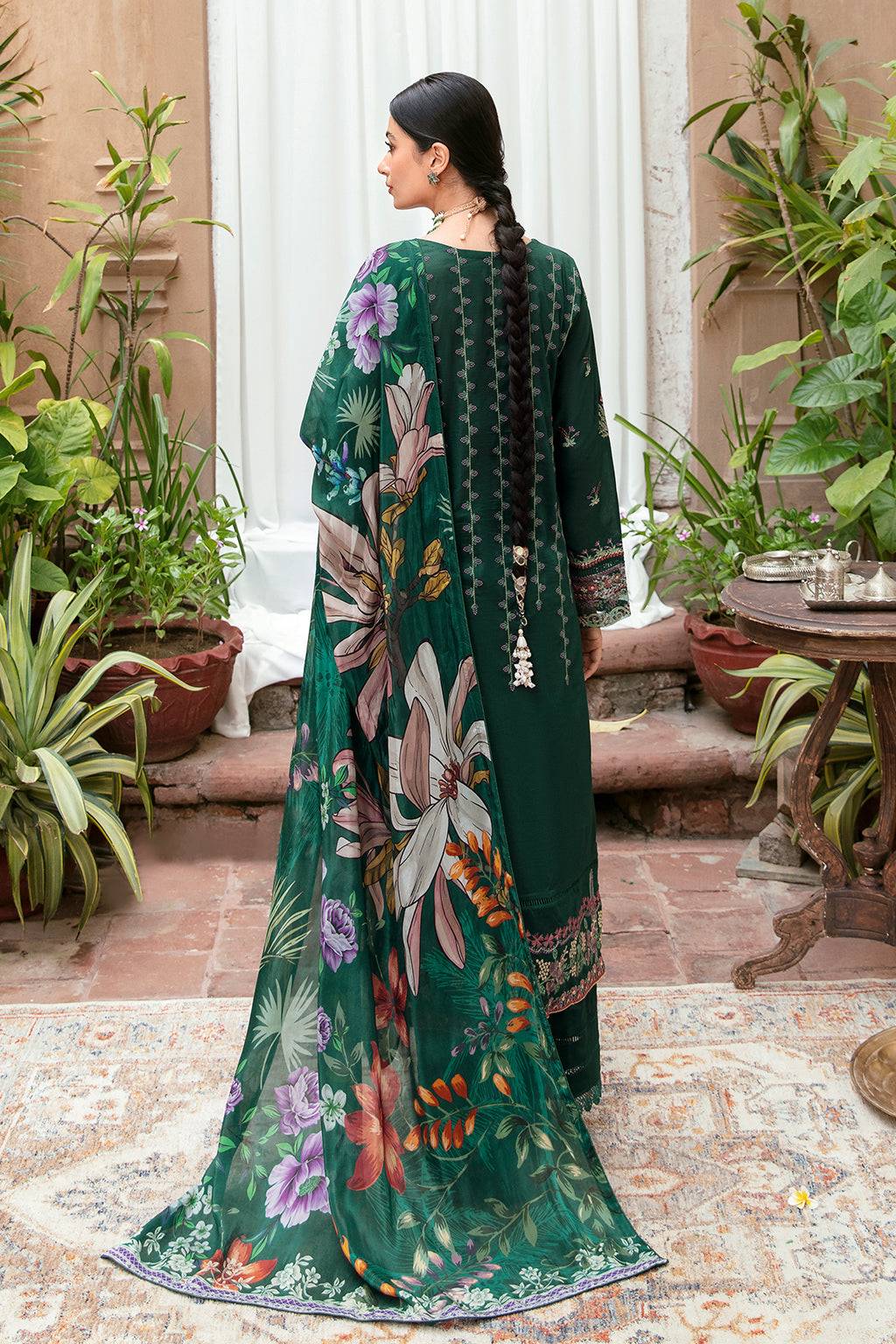Ramsha | Mashaal Luxury Lawn | L-801 - Pakistani Designer Dress - by Ramsha | Type: Luxury - 100% Original at Saira Sultan