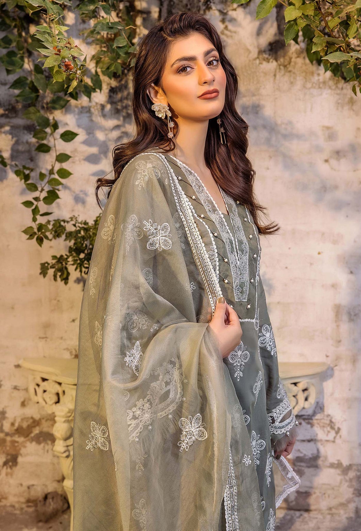 Adans Libas | Chikankari 25 | 4772 L Gray Lawn