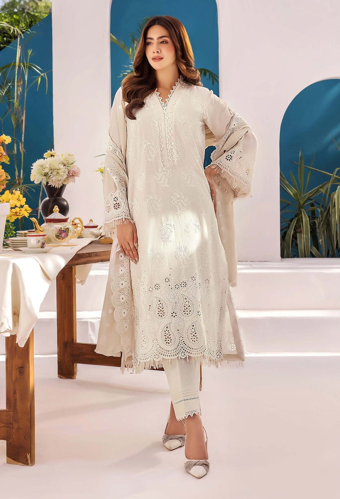 Adans Libas | Stella Chikankari 25 | 1024 XS Off White Lawn
