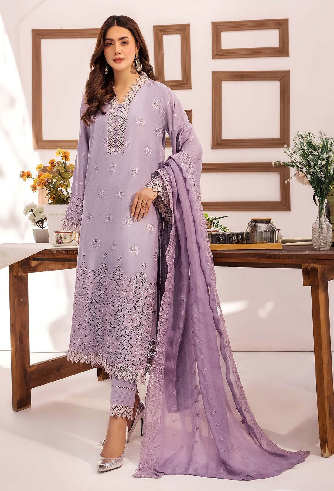 Adans Libas | Stella Chikankari 25 | 1027 XS Lilac Lawn