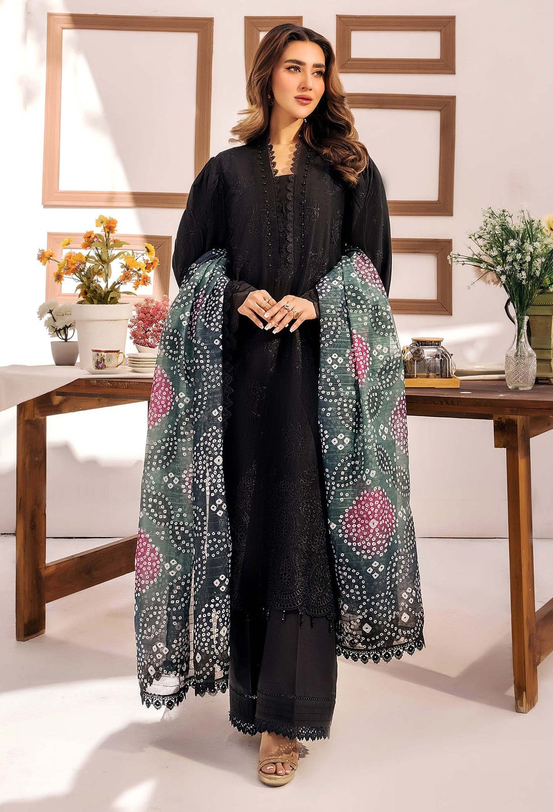 Adans Libas | Stella Chikankari 25 | 1025 XS Black Lawn
