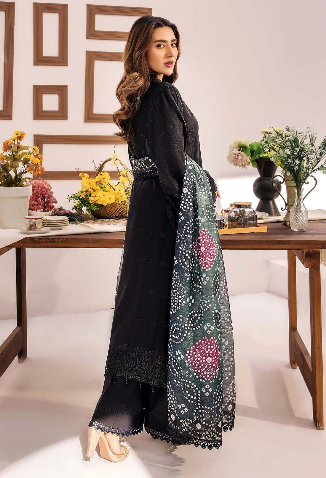 Adans Libas | Stella Chikankari 25 | 1025 XS Black Lawn