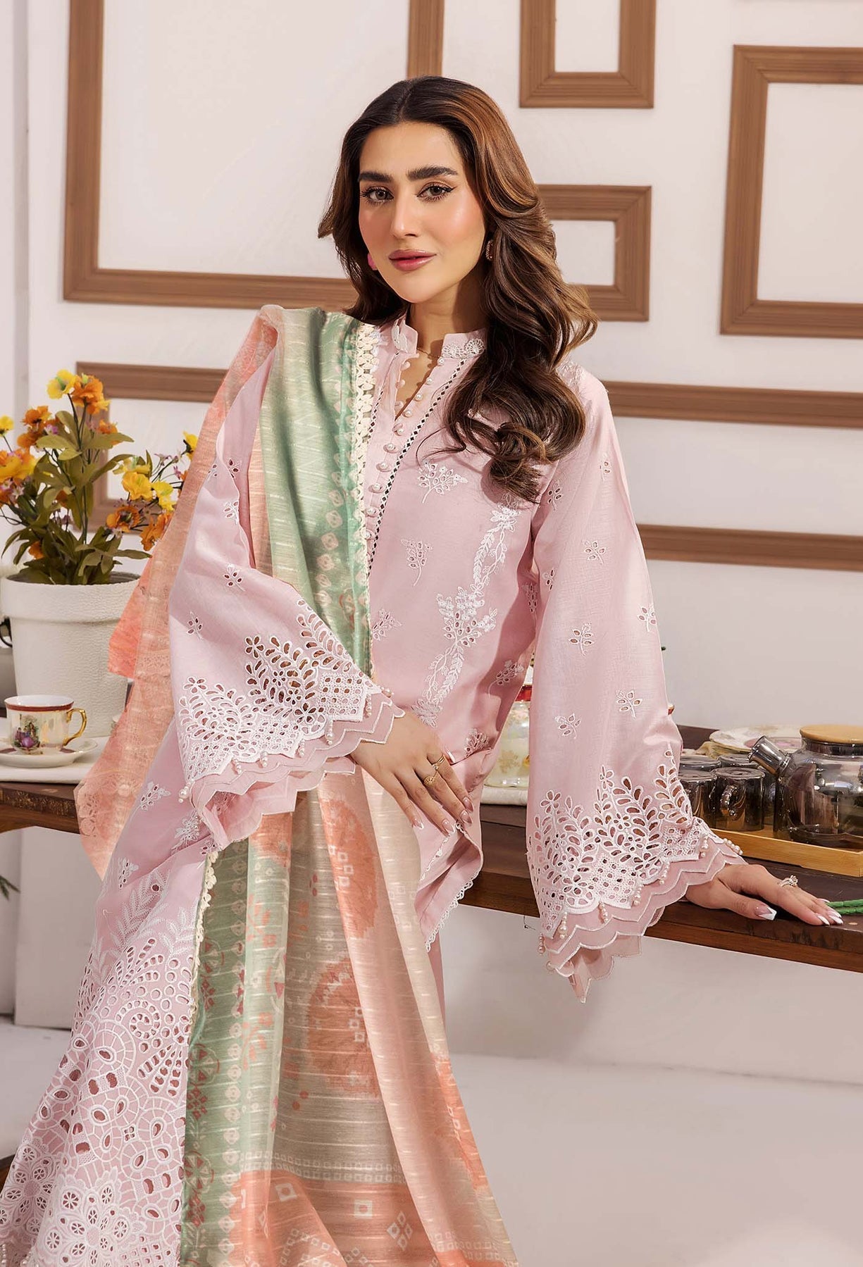 Adans Libas | Stella Chikankari 25 | 1029 L Pink Lawn