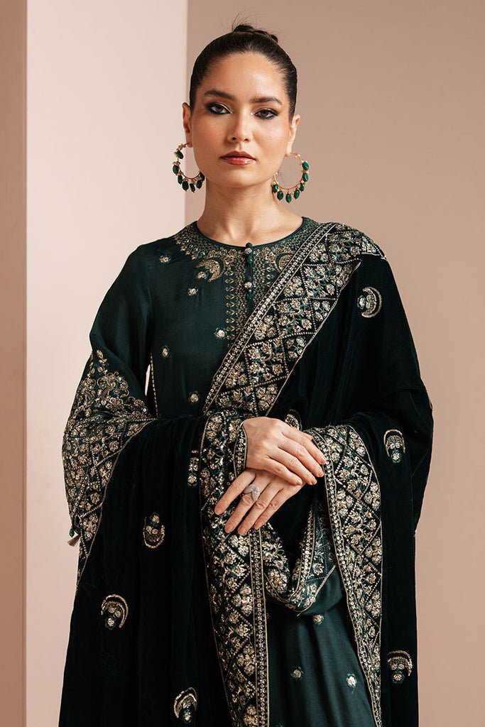 Cross Stitch | Luxe Atelier 25 | EMERALD GRACE M Deep Teal Green Silk