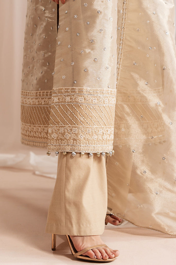 Cross Stitch | Luxe Atelier 25 | GILDED GLOW Custom Size Beige Silk