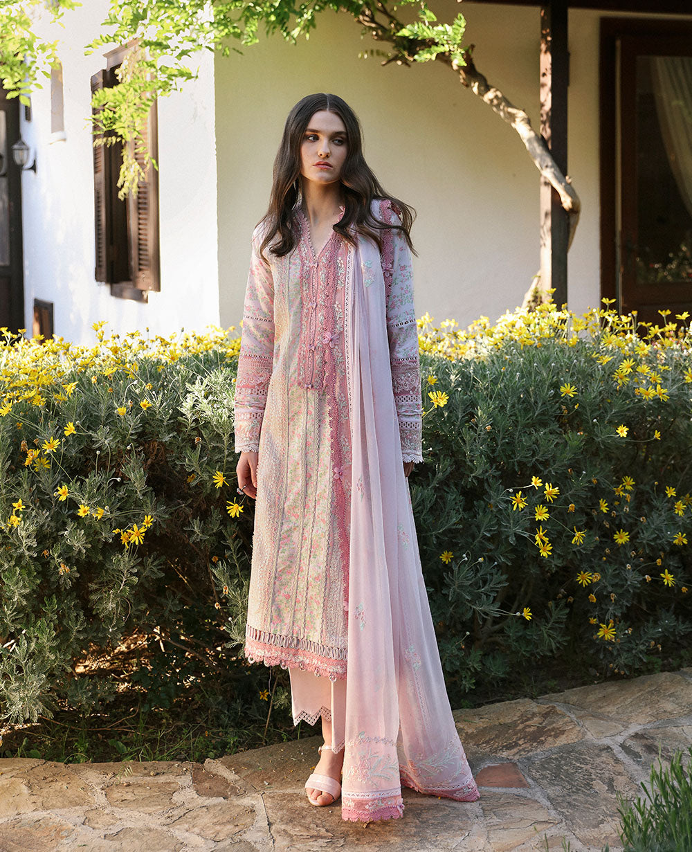 Republic Womenswear | Aylin Summer Lawn 24 | Rosa (D8-B) -  Republic Womenswear Luxury -  Saira Sultan