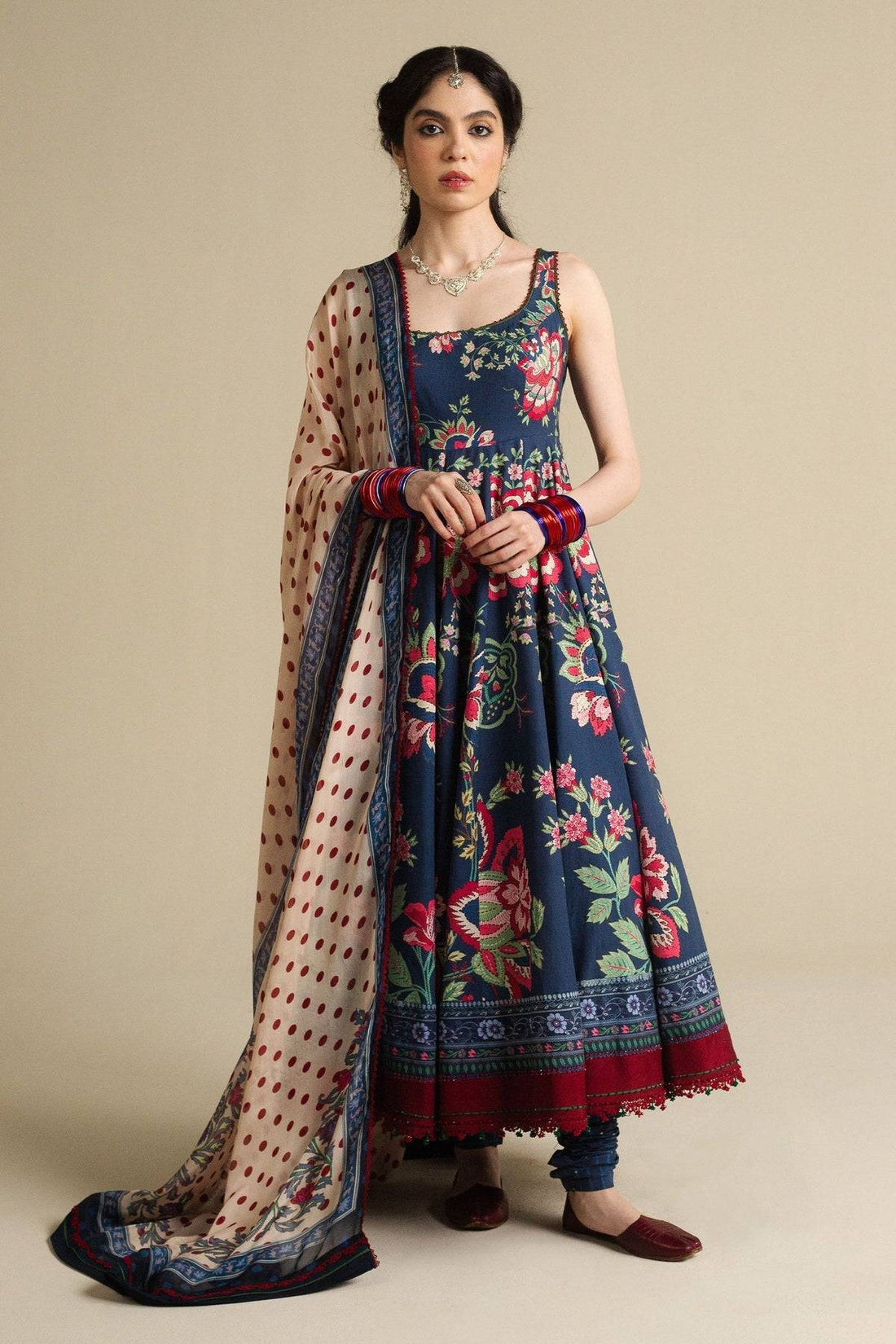 Zara Shahjahan | Anarkali 25 | Neelofur-D4 - Pakistani Designer Dress - by Zara Shahjahan - Type : Ladies Clothes - 100% Original at Saira Sultan