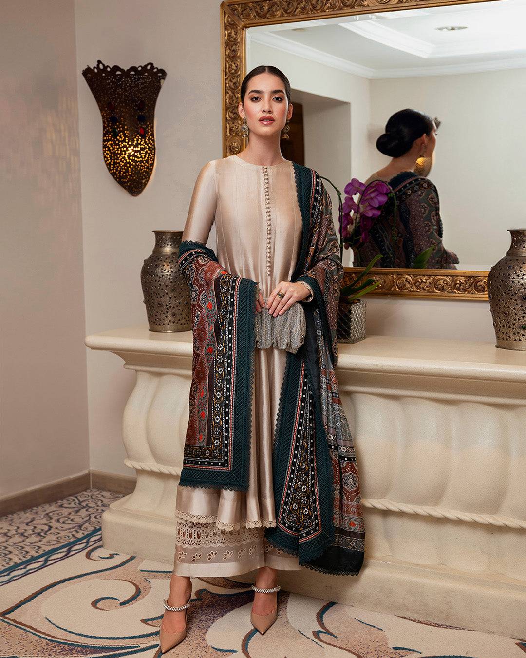 Faiza Saqlain | Zurina Luxury Pret | Leora - Pakistani Designer Dress - by Faiza Saqlain | Type: Luxury - 100% Original at Saira Sultan
