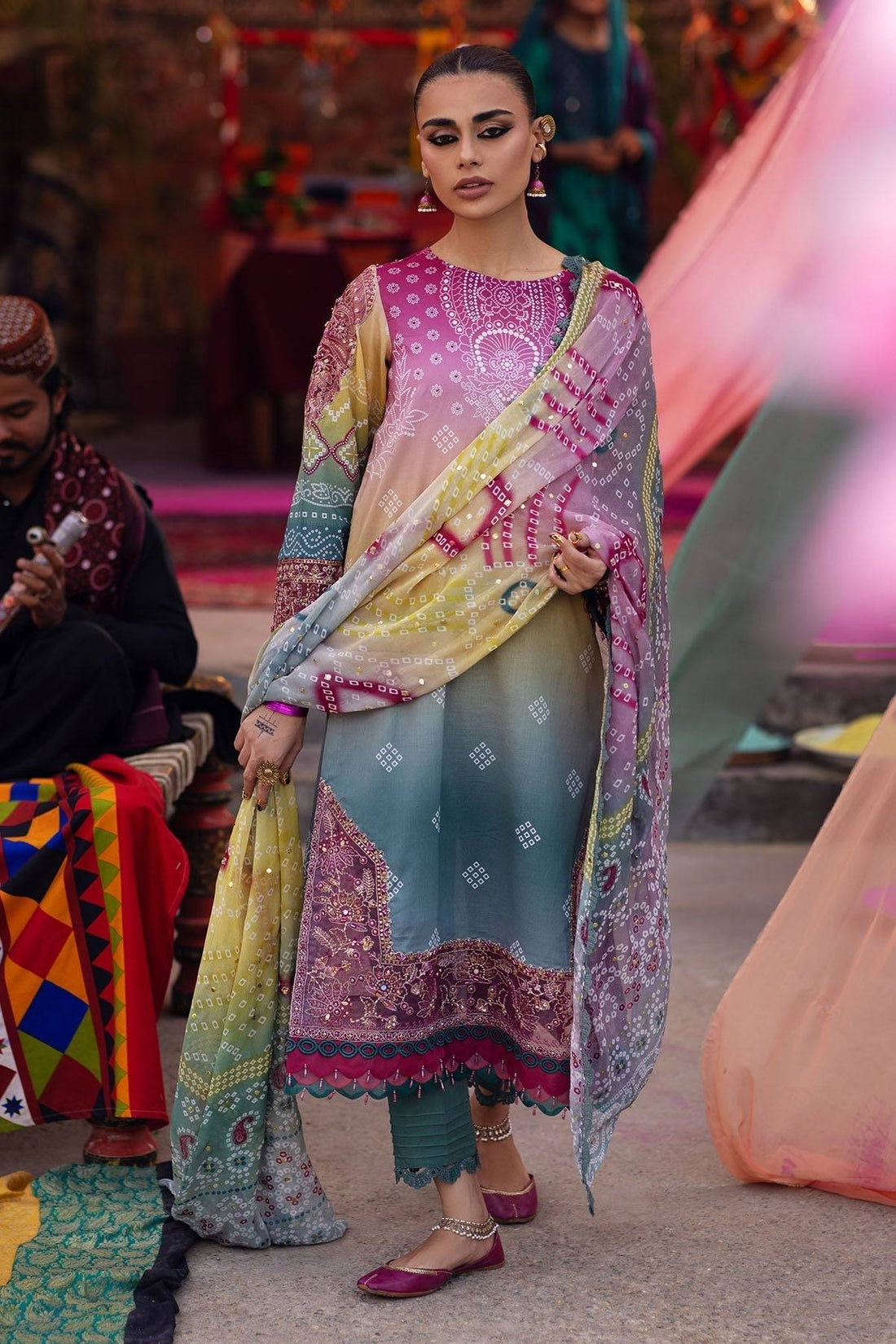 Nureh | Bazaar Lawn | NS-134 - Pakistani Designer Dress - by Nureh | Type: Luxury - 100% Original at Saira Sultan