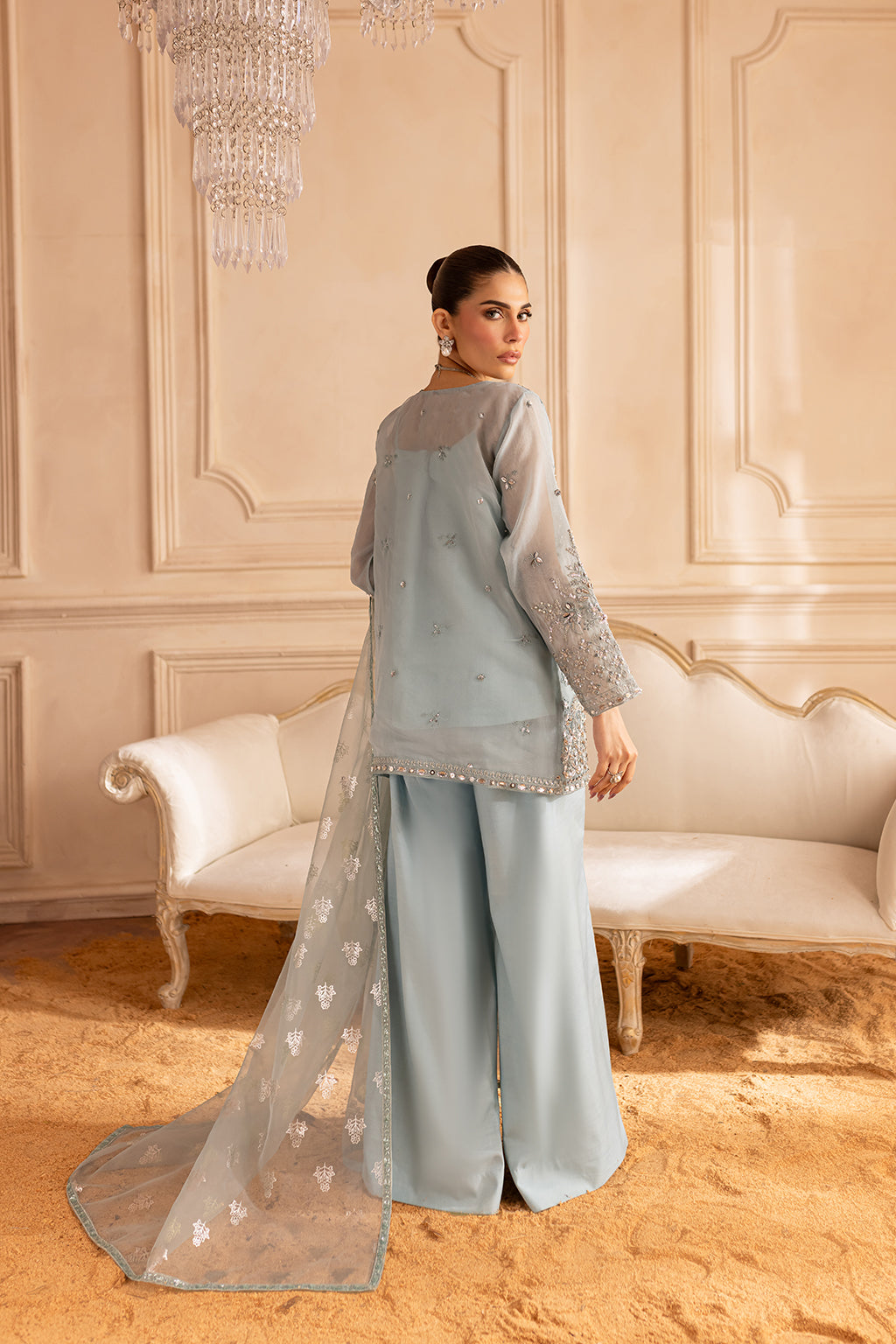 Vanya | Marlene Formals | ML-07 XS Light Blue Organza
