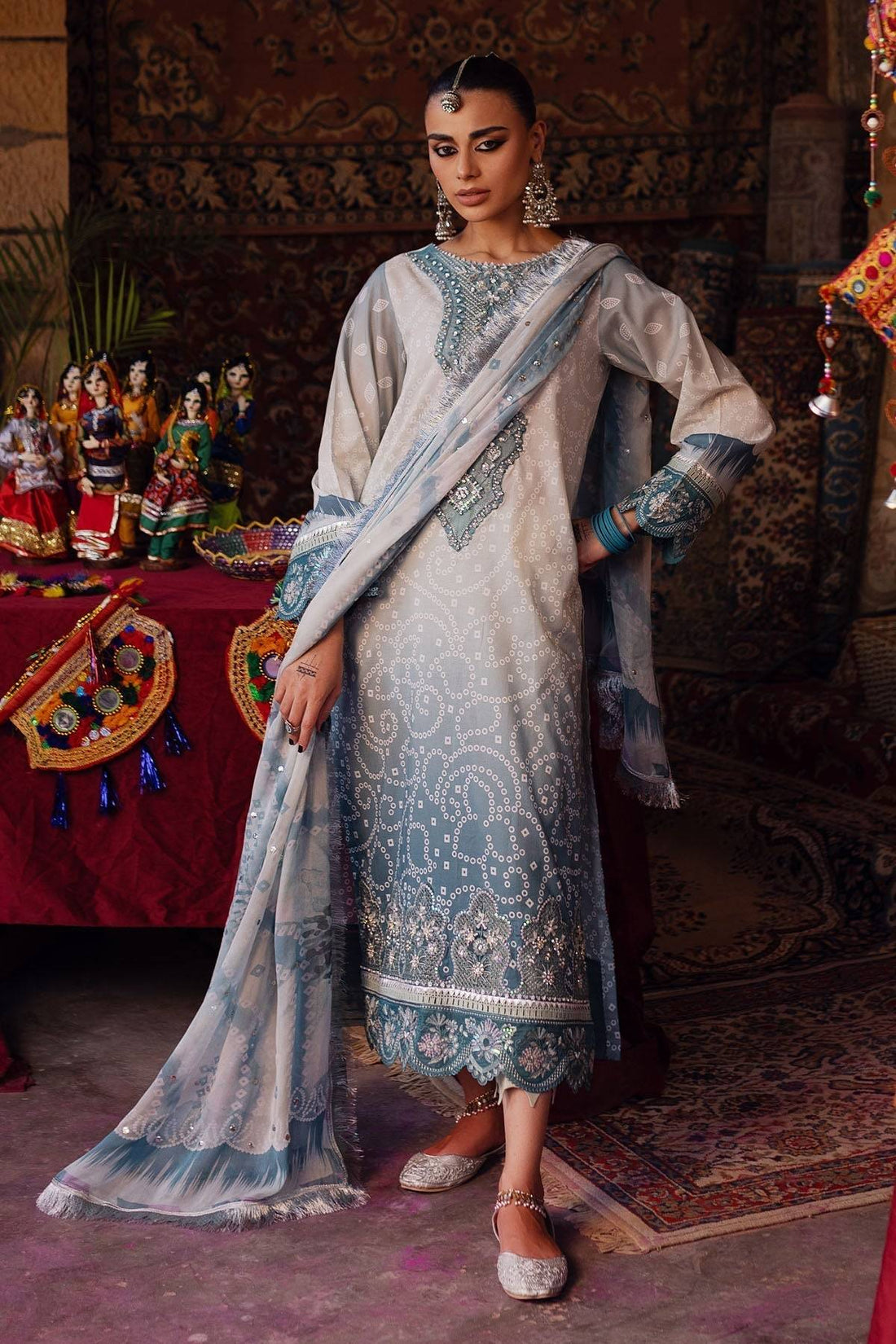 Nureh | Bazaar Lawn | NS-130 - Pakistani Designer Dress - by Nureh | Type: Luxury - 100% Original at Saira Sultan
