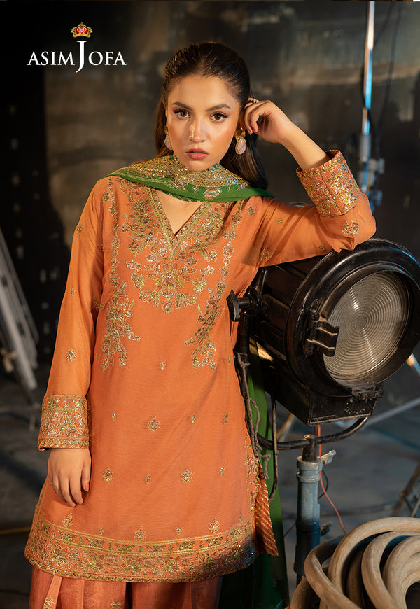 Asim Jofa | Festive Collection 25 | AJLF-03 M Peach Chiffon