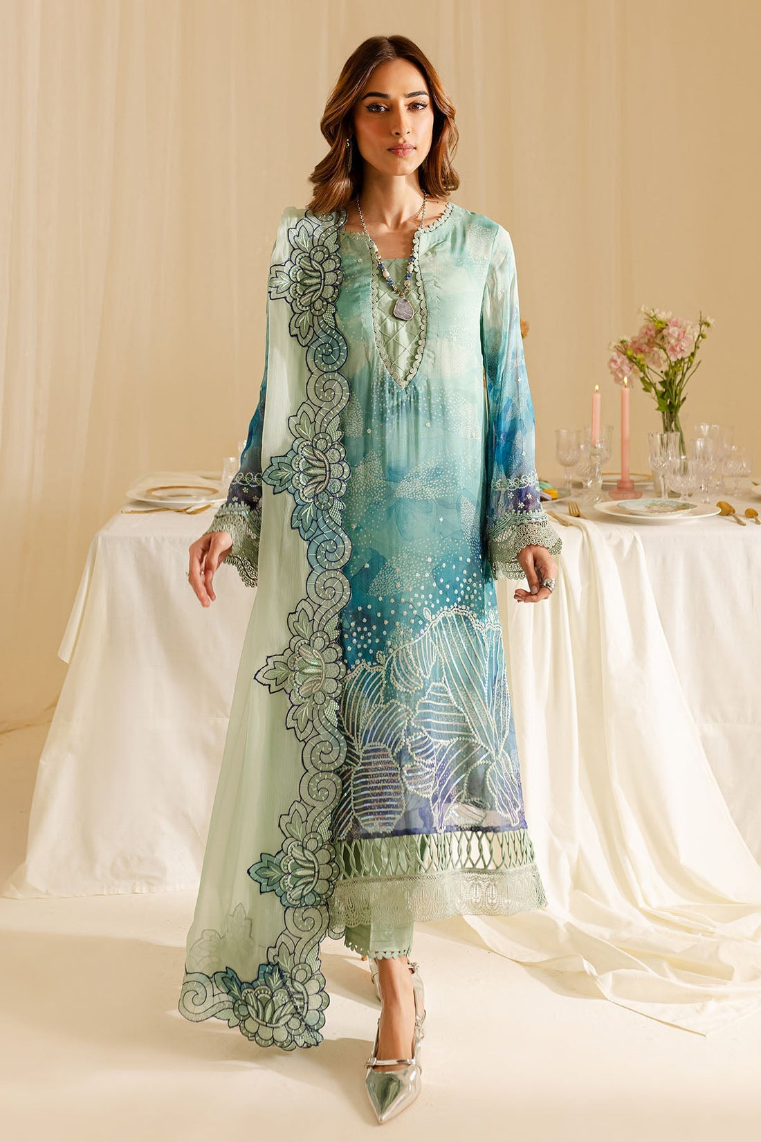 Nureh | Ballerina Formals | NU2-161 XS Ice Blue Chiffon