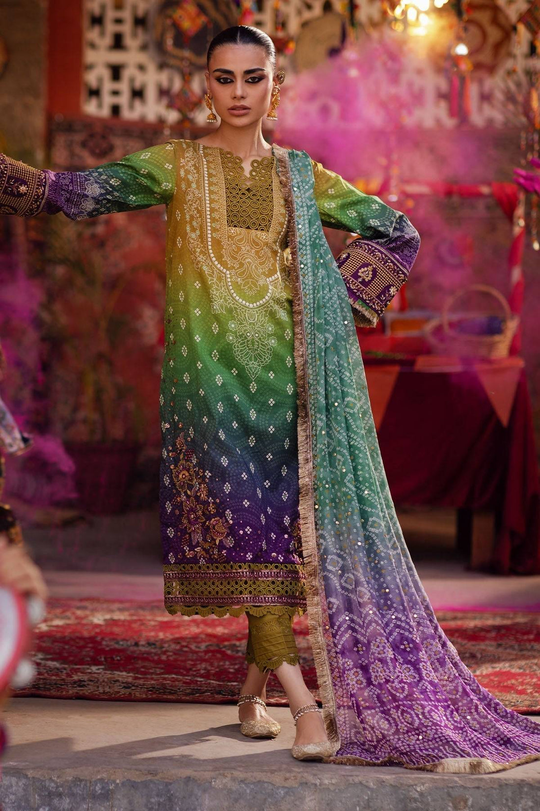 Nureh | Bazaar Lawn | NS-132 - Pakistani Designer Dress - by Nureh | Type: Luxury - 100% Original at Saira Sultan