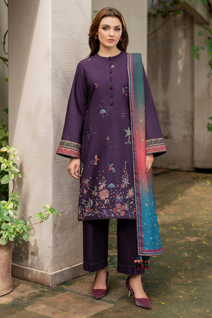 Jazmin | Winter Edition 24 | KHADDAR UW-0050 - Pakistani Designer Dress - by Jazmin | Type: Luxury - 100% Original at Saira Sultan