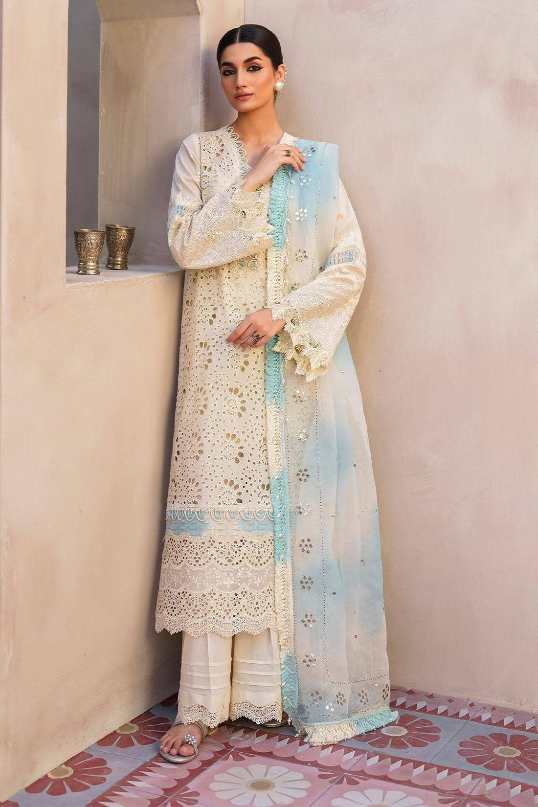 Nureh | Bazaar Lawn | NS-140 - Pakistani Designer Dress - by Nureh | Type: Luxury - 100% Original at Saira Sultan