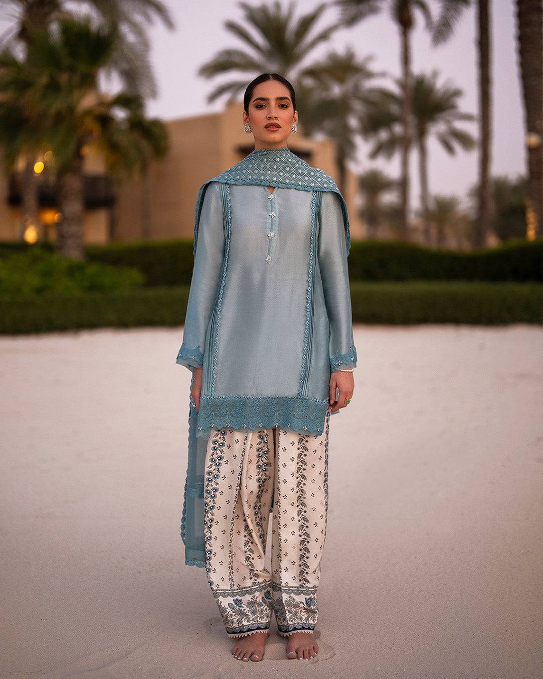 Faiza Saqlain | Zurina Luxury Pret | Venilia - Pakistani Designer Dress - by Faiza Saqlain | Type: Luxury - 100% Original at Saira Sultan