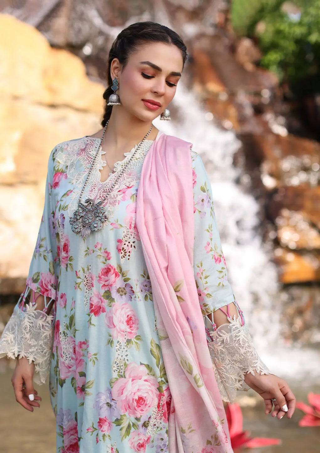 Elaf Premium | Prints Chikankari 24 | 04B GLACIELLA - Pakistani Designer Dress - by Elaf Premium | Type: Luxury - 100% Original at Saira Sultan