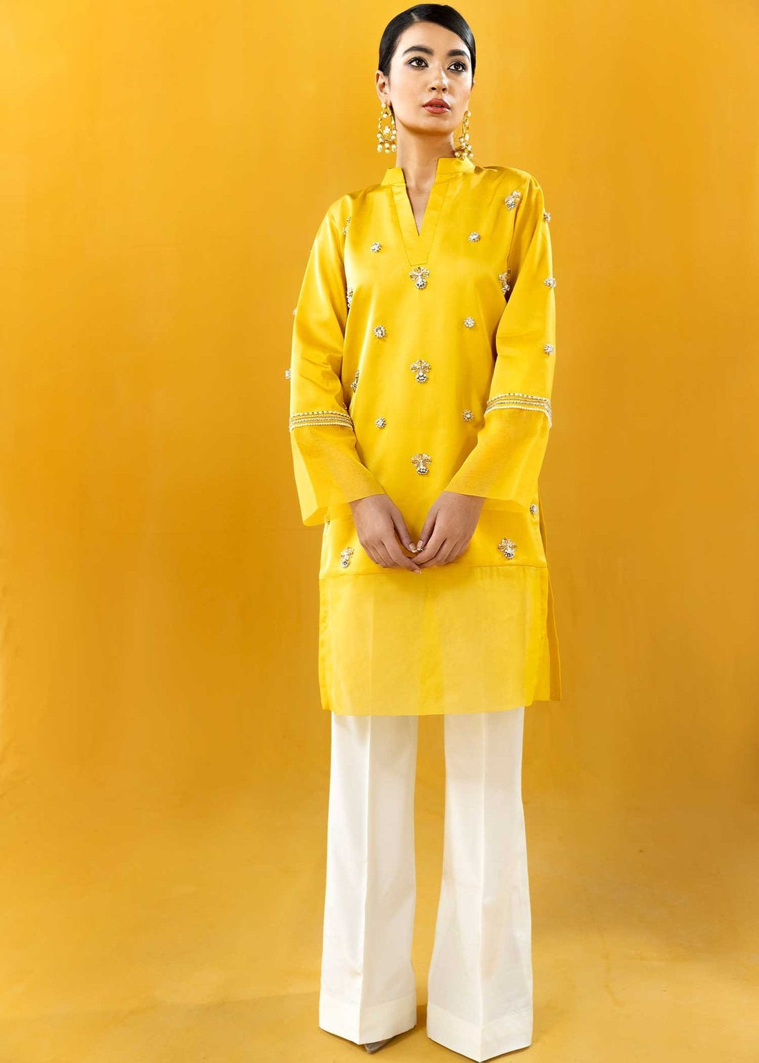 Hana | Vibrant Beyond | Aurora-VB-1006 XS Yellow 0rganza Satin